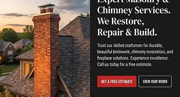 Homepage screenshot of the HMR Chimney & Masonry Repair website built by Bluegrass Web Works