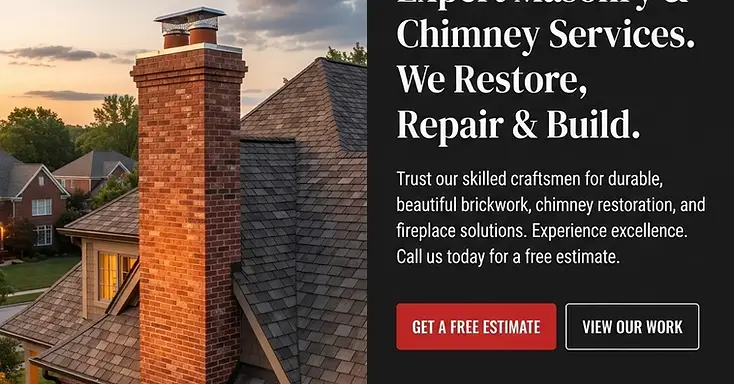 Homepage screenshot of the HMR Chimney & Masonry Repair website built by Bluegrass Web Works