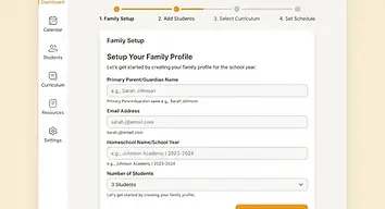 Homepage screenshot of the Homeschool Hub website built by Bluegrass Web Works