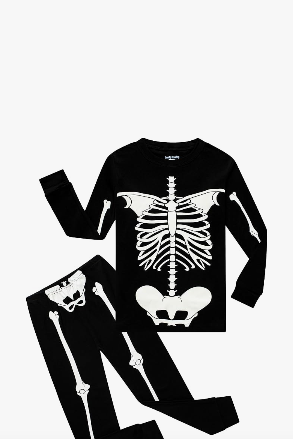 Glow-in-the-dark skeleton pajamas