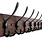 Kuhome 32.2'' Large Coat Rack Wall Mount Coat Hooks Coat Hanger with 8 Metal Black Triple- Hooks Brown Pine Real Wood Plank Hat Rack for Wall Hooks for Hanging Coat Hat Jacket