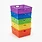 4E's Novelty 6 Pcs Colorful Plastic Classroom Storage Bins 13.75" X 10.25" for Organizing A4 Papers Trays, Turn In Containers Kids School Teachers Classroom Organization & Storage Supplies