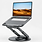 tounee Telescopic Laptop Stand for Desk with 360° Swivel Base, Sit to Stand, Height Adjustable, Portable Riser Holder for Good Posture, Compatible with MacBook Pro, All Laptops 10-17"-Gray