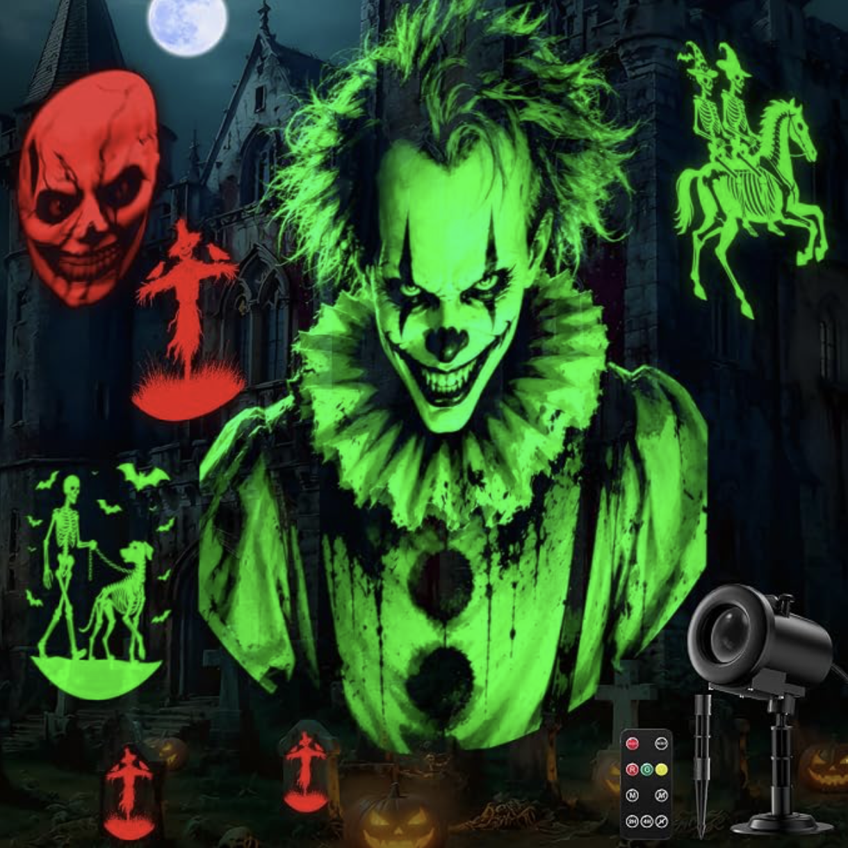 Halloween projection lights with remote