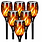 43" Solar Torch Lights Outdoor with Flickering Flame for Halloween