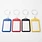 25 Pack - Bright Backpack ID Luggage Tags for Student Identification Cards - School Name Badge Holder for Backpacks - Business Card Size with Clear Insert Window by Specialist ID