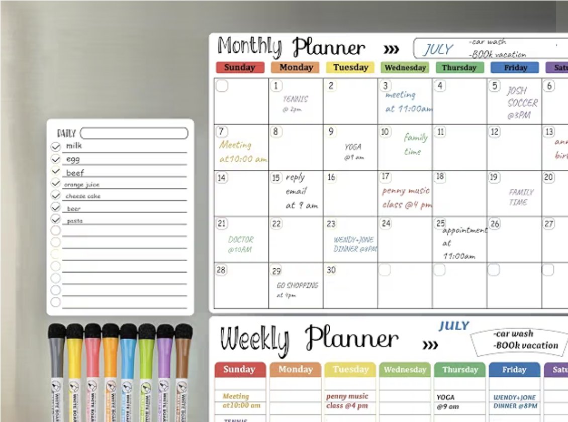 Weekly Family Organization Board