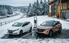 ARIYA et LEAF au Québec en hiver : autonomie réelle, recharge par grand froid et aides financières disponibles