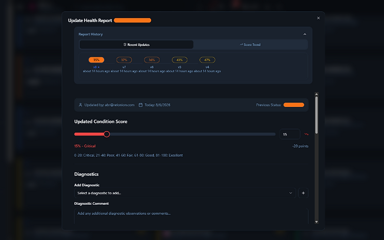Update health report