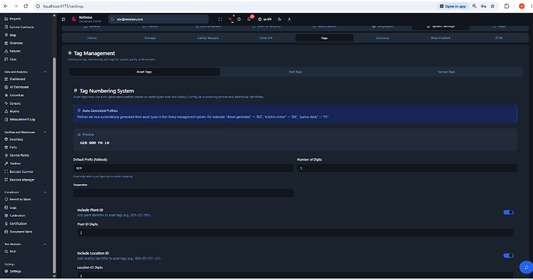 Auto-generated asset tags