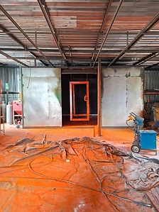Powder coated metalwork