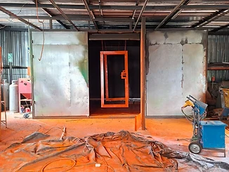 Powder coating facility