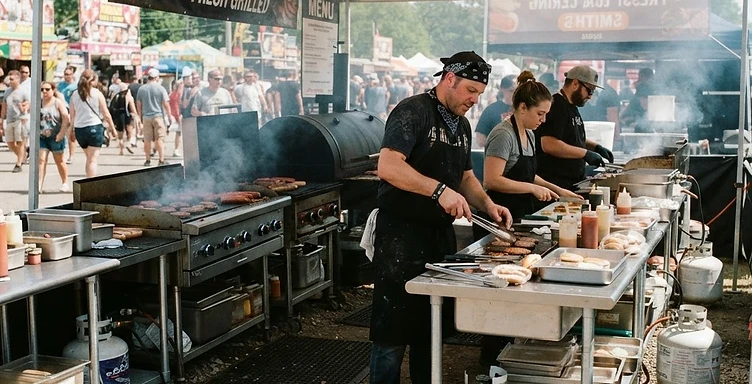 SELF-CONTAINED MOBILE KITCHEN — FESTIVAL SITE SETUP