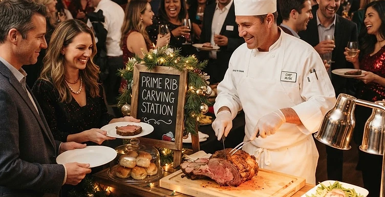 COMPANY HOLIDAY PARTY — LIVE CARVING STATION