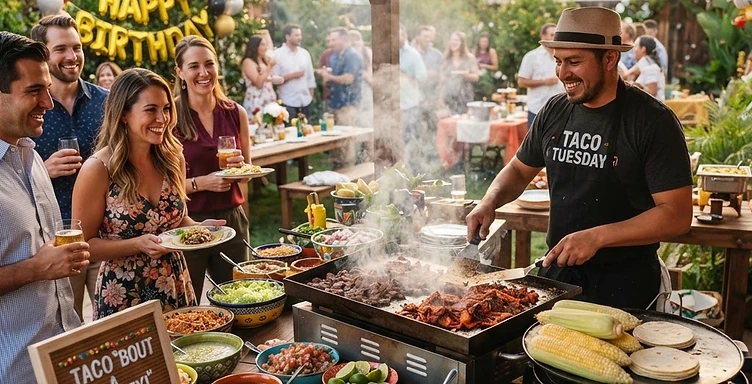 LIVE TACO BAR — BACKYARD BIRTHDAY PARTY, RIVERSIDE