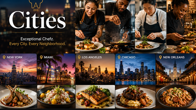 Cities — exceptional Chefz in every city and neighborhood