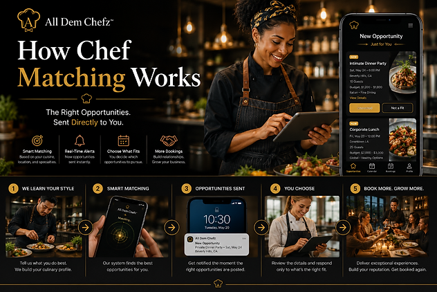 How Chef Matching Works — the right opportunities sent directly to you