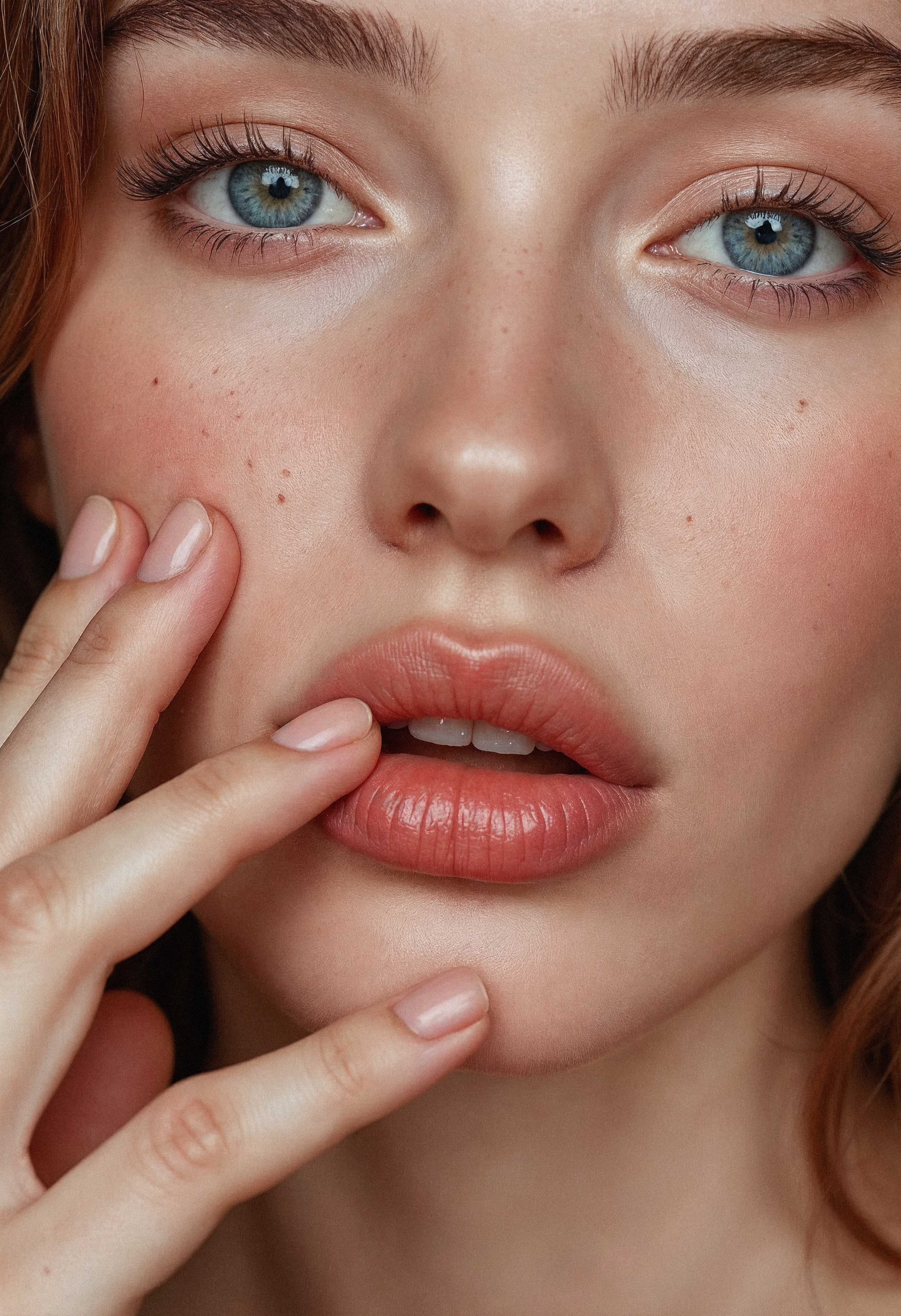 Close-up of natural, defined lips after lip filler at Shay Beauty Spa in Bedford
