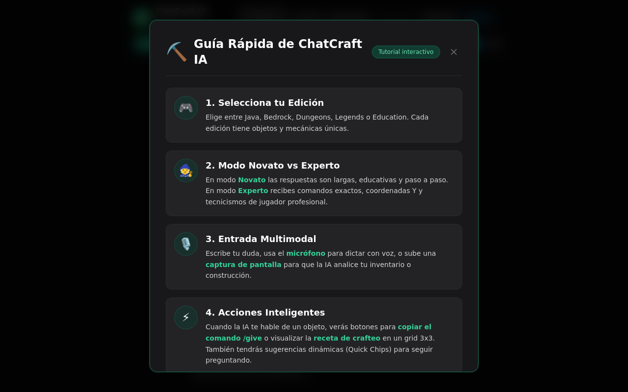 Craft Guide IA template preview