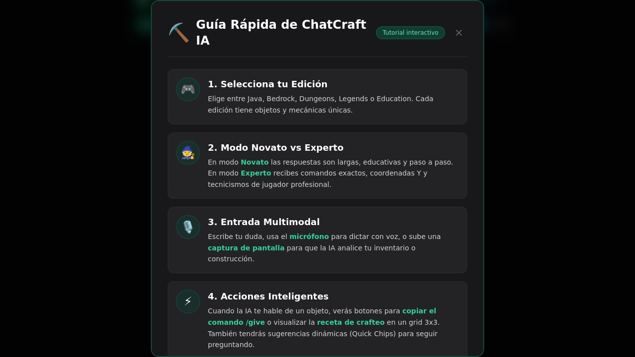 Craft Guide IA template preview