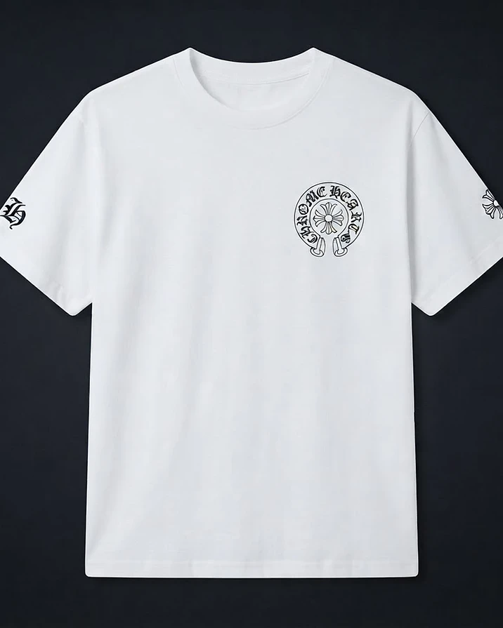 Chrome Hearts Emblem Shirt — White — view 1