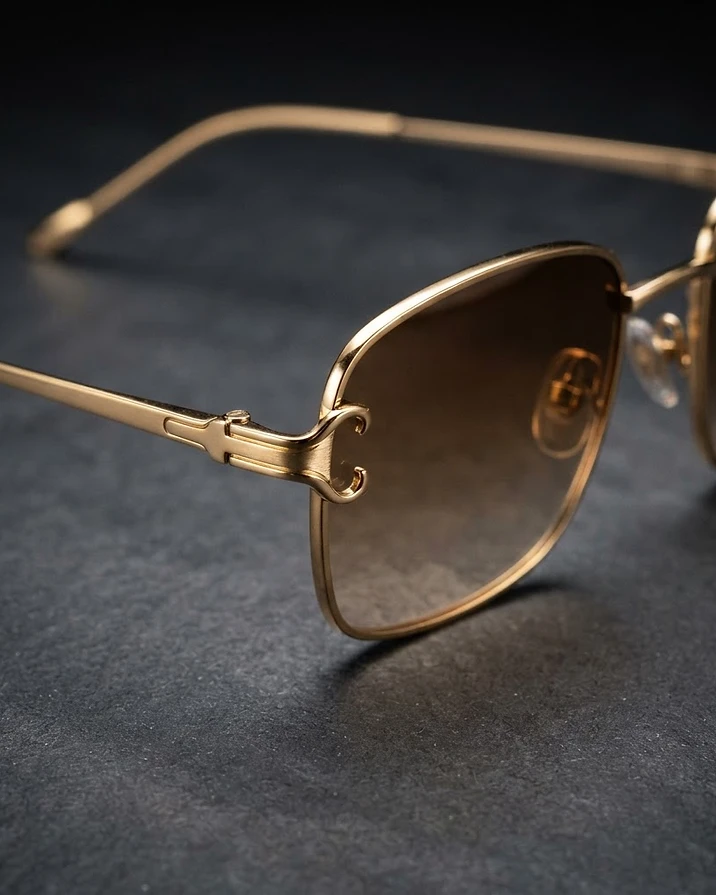 Gold Wire Lavender Sunglasses — view 3