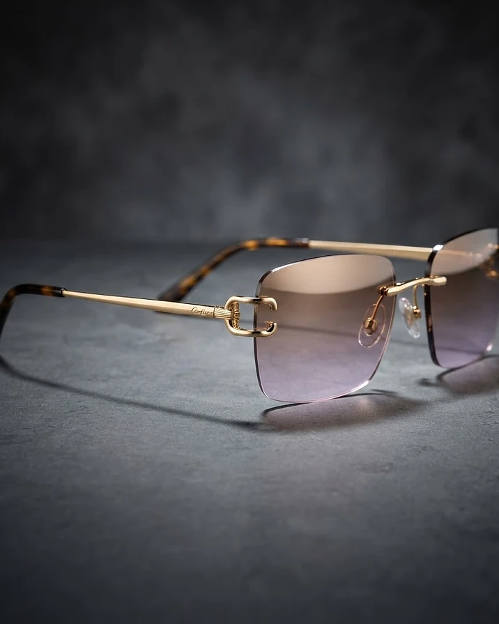 Gold Wire Lavender Sunglasses — view 2