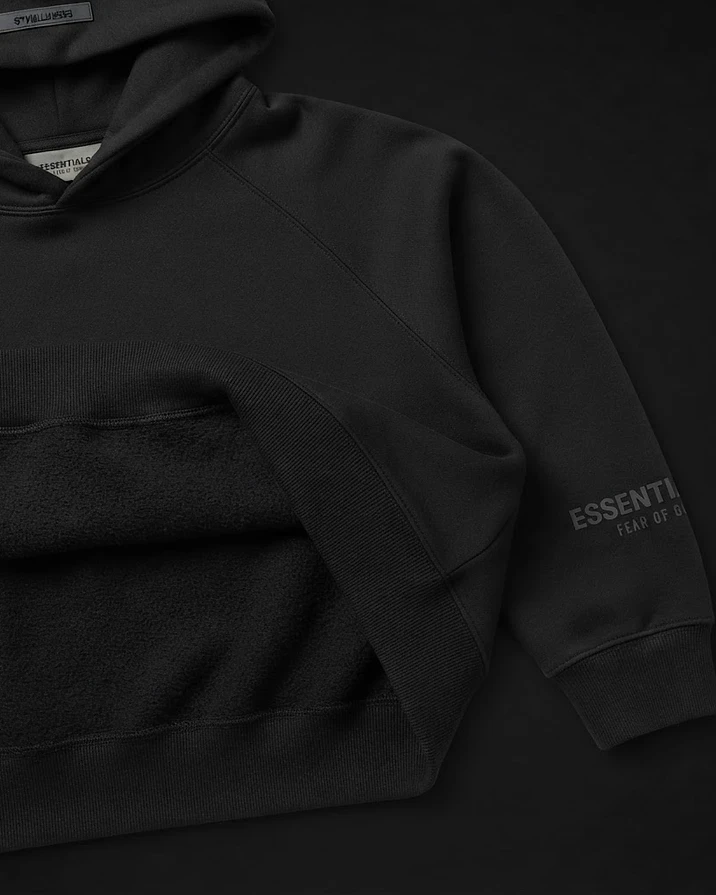 Essentials Hoodie — Black — view 3