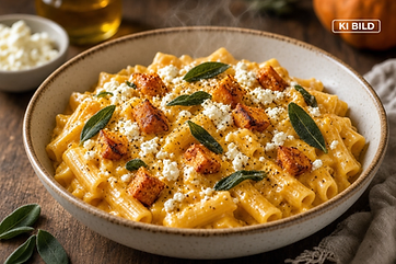 AUDIXO ONE Food Tester: Cremige Kürbis-Pasta mit Feta
