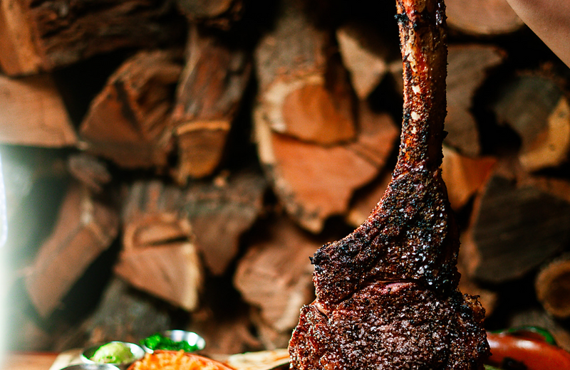 Signature grilled tomahawk from Barbon Asadero