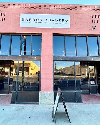 Barbon Asadero brick facade and storefront in downtown Buckeye, AZ