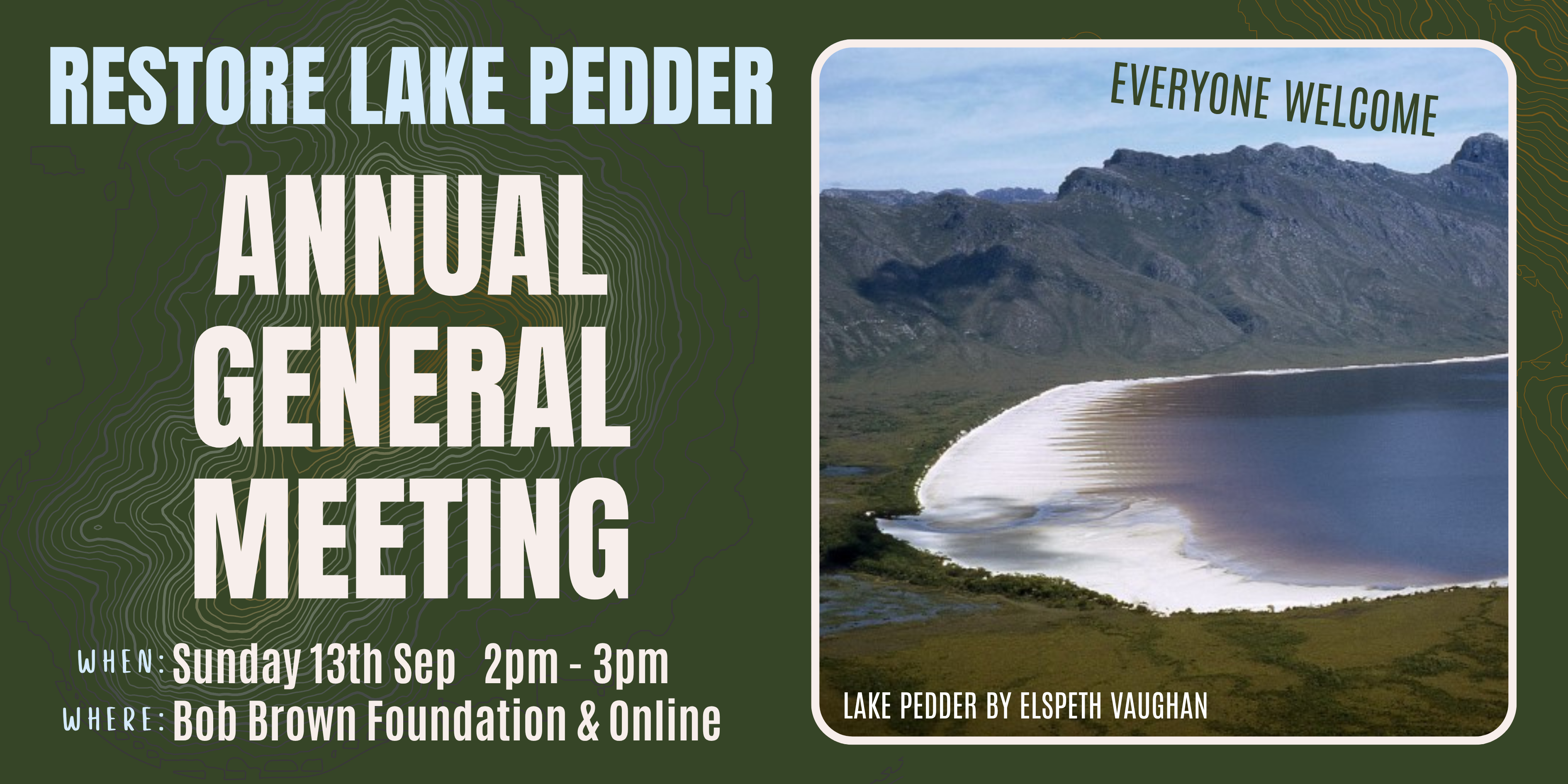 Restore Lake Pedder 2026 AGM