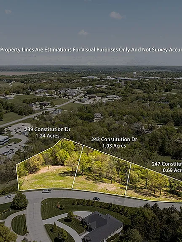 Monticello Acres — 3 Adjoining Lots on Constitution Dr