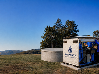 Salventa trailer skid installed on site