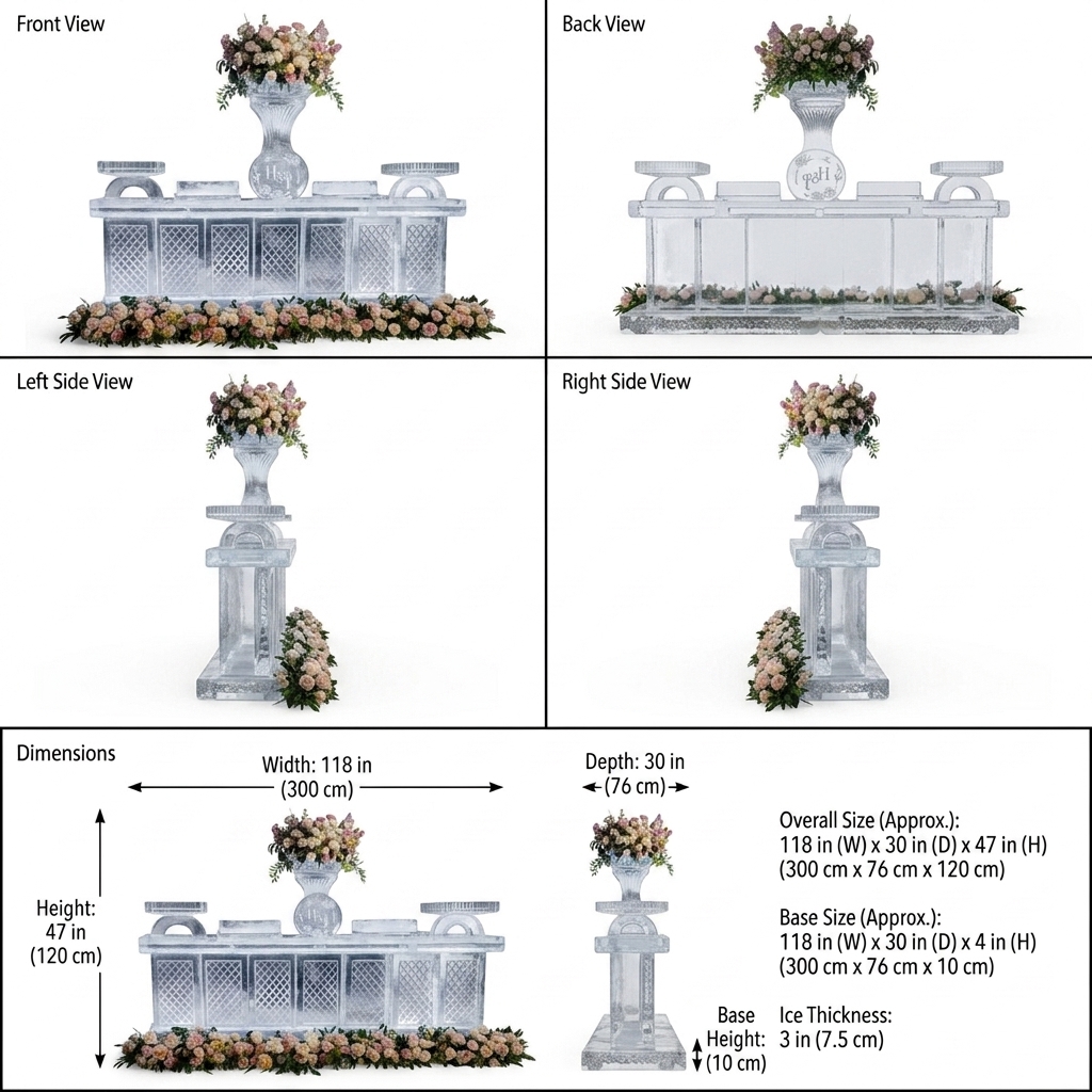 P&H Wedding Ice Bar Sculpture