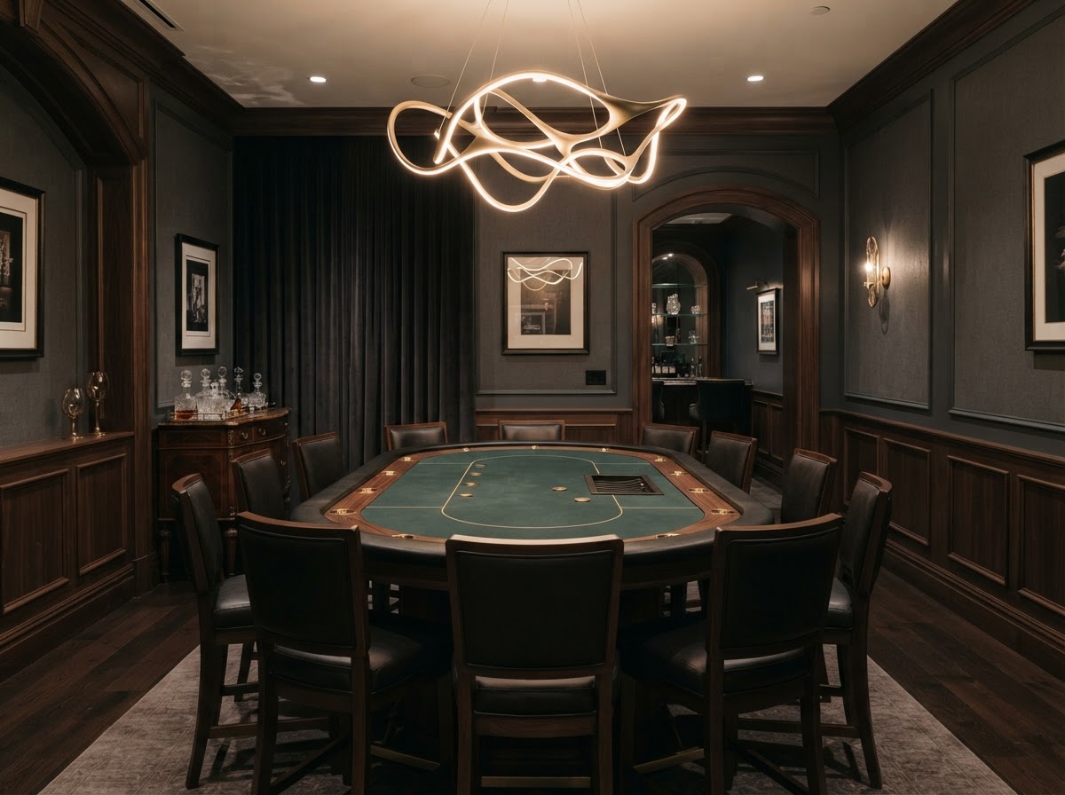 Refined private poker salon