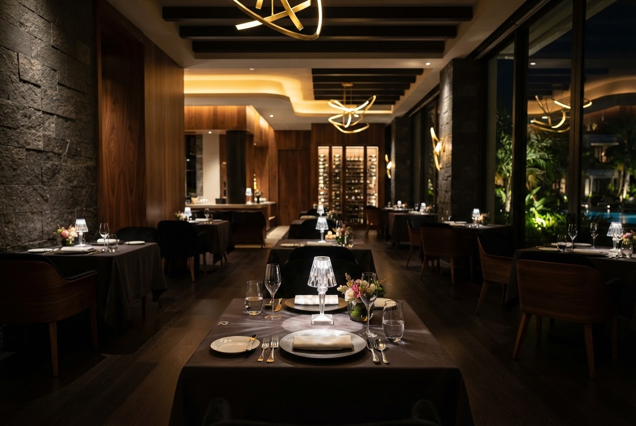 Elegant signature fine dining restaurant