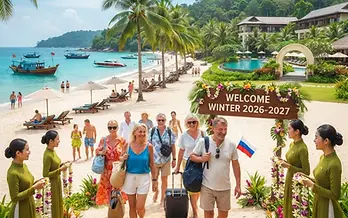Phú Quốc khởi động mùa du lịch Đông 2026-2027 với đoàn khách Nga đầu tiên