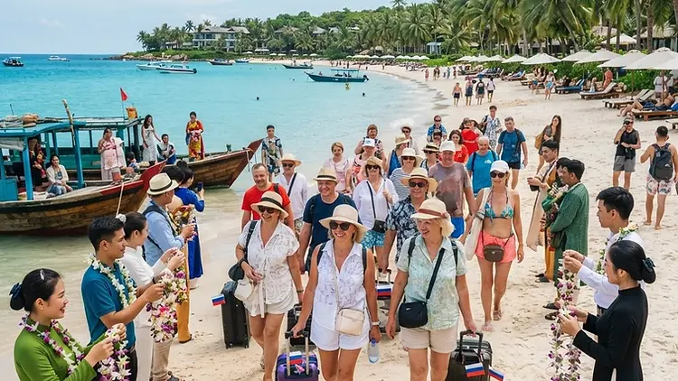 Đón đoàn du khách Nga, Phú Quốc chính thức khởi động mùa du lịch đông 2026-2027