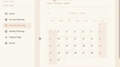 Time management template preview