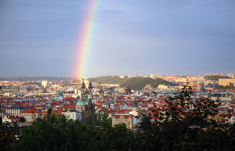 Terasa pohled – Praha dvojitá duha