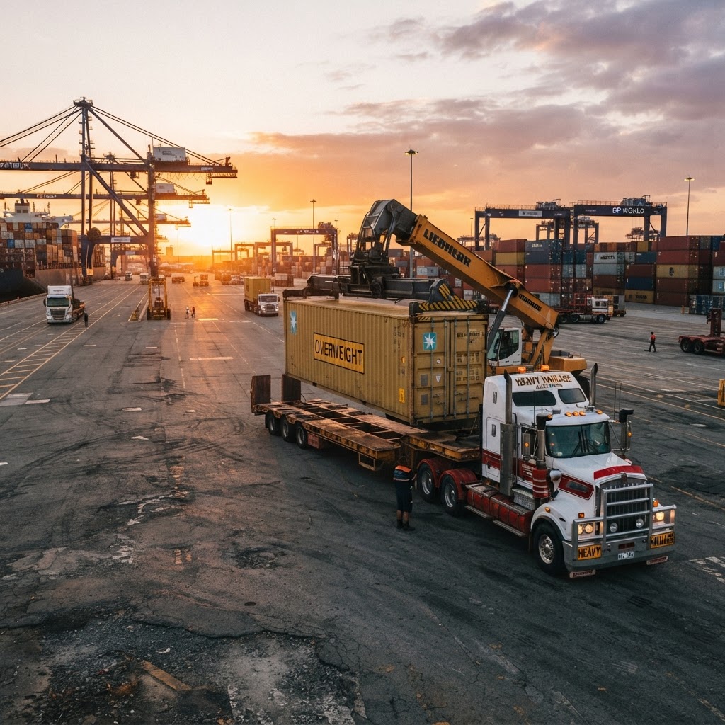 Port container heavy haulage transport Brisbane Queensland