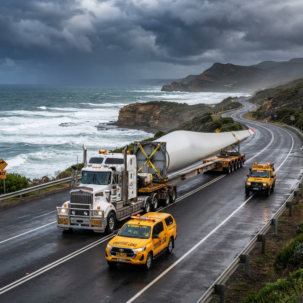 Oversize overmass OSOM heavy haulage convoy transport Brisbane Queensland