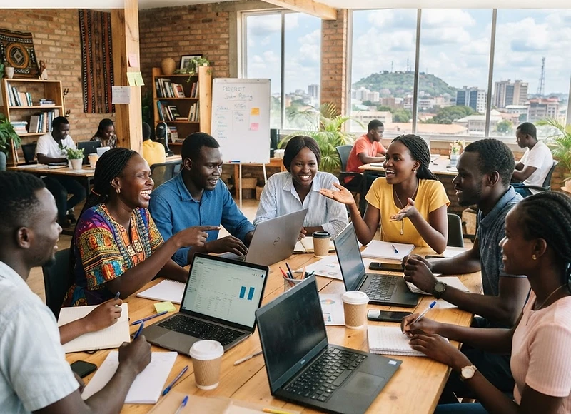 South Sudanese woman in professional business setting