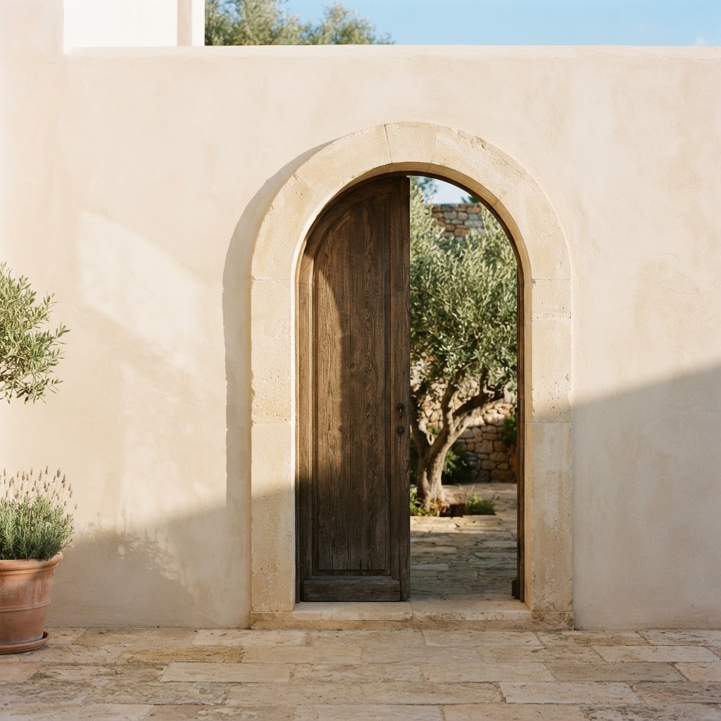 Mediterranean stone doorway
