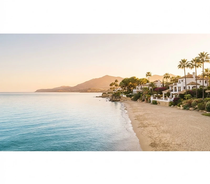 Costa del Sol at golden hour