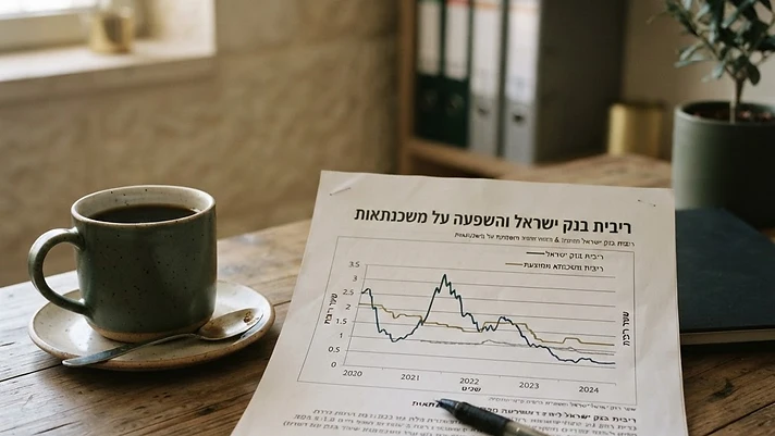 המחשה חזותית לנושא: הריבית זזה: מה עושים עם המשכנתא בעלייה ובירידה