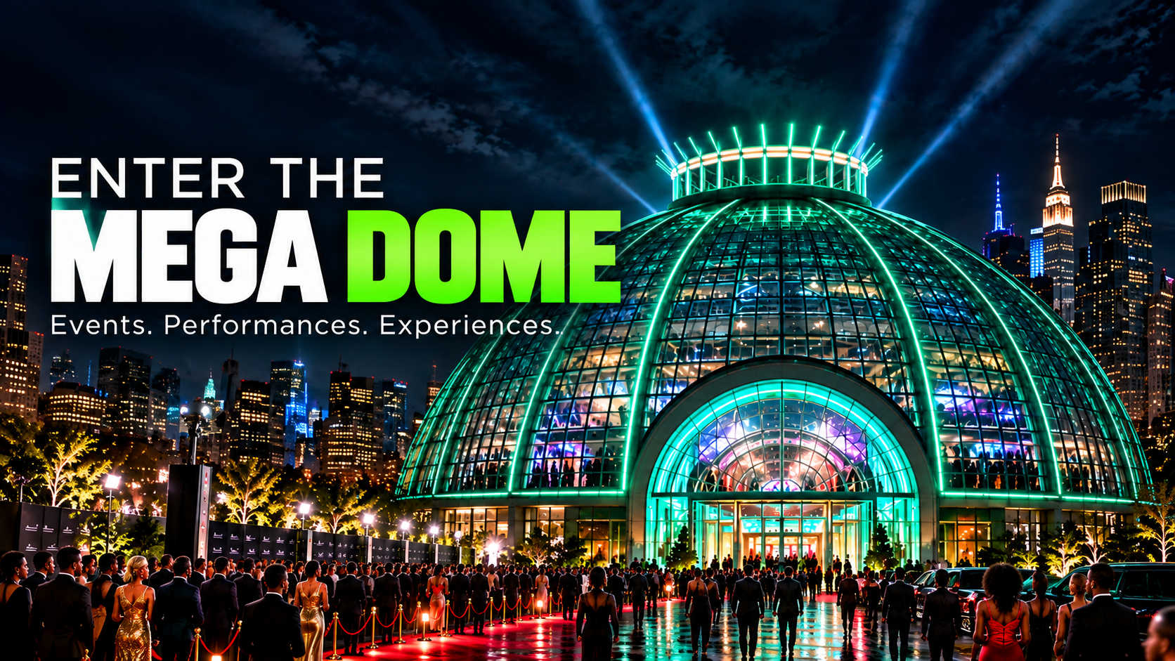 Enter the Mega Dome — events, performances, experiences