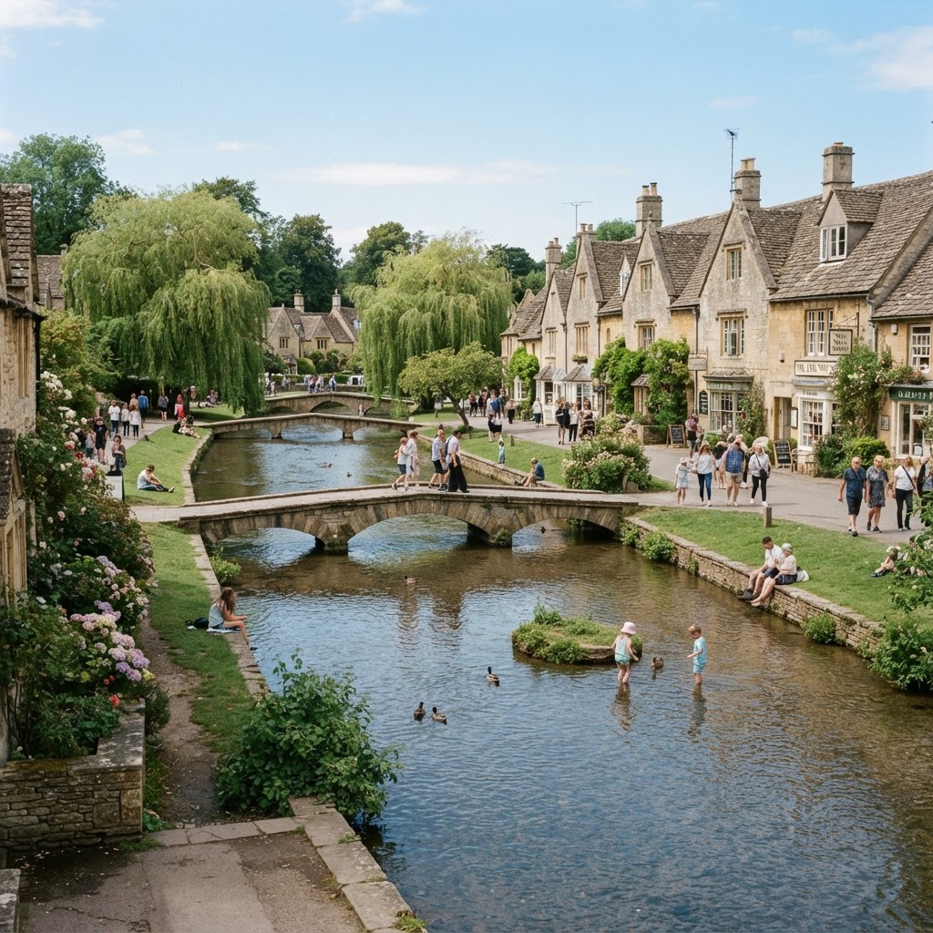 The iconic low bridges of Bourton-on-the-Water.