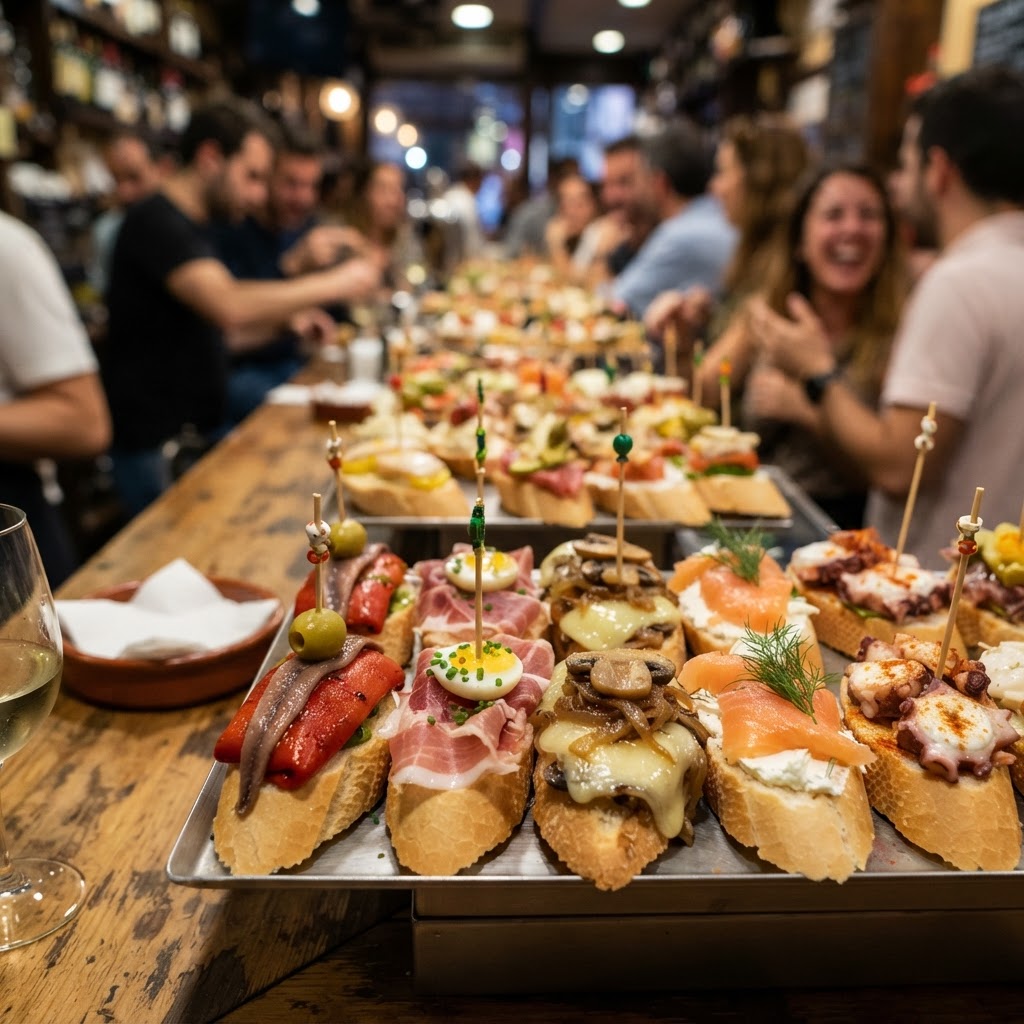 Lunch in Barcelona: The Ultimate Food Moment 3 Explore the variety of pintxos available at local neighborhood bars.